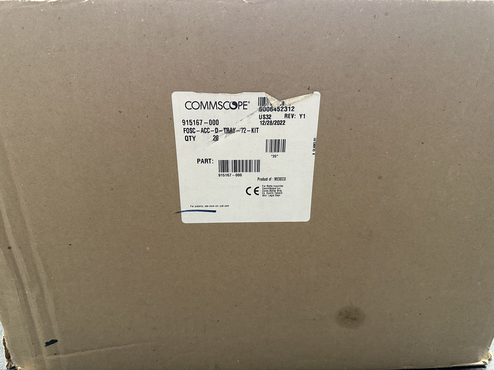 Commscope FOSC-ACC-D-TRAY-72-KIT Fiber Optic, 40 Trays Total, 20 Boxes