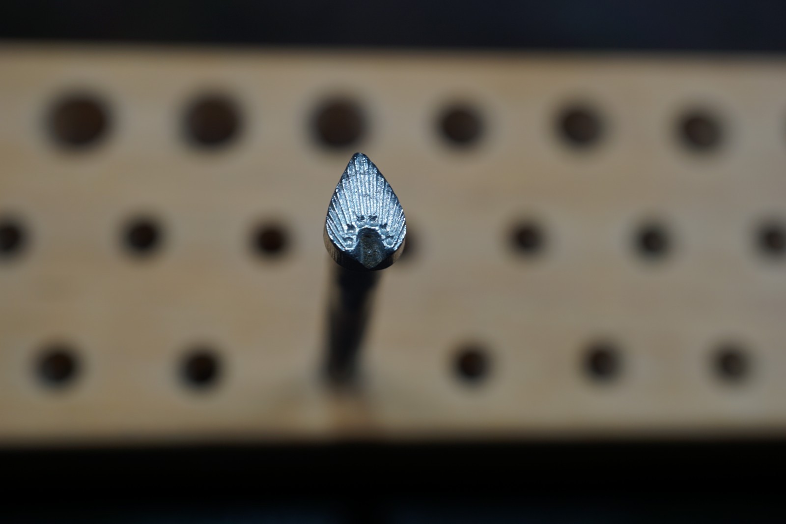 Vintage Rare Leather Carving 6-Seed Sunburst Tool Stamp N300 Craftool Co. USA