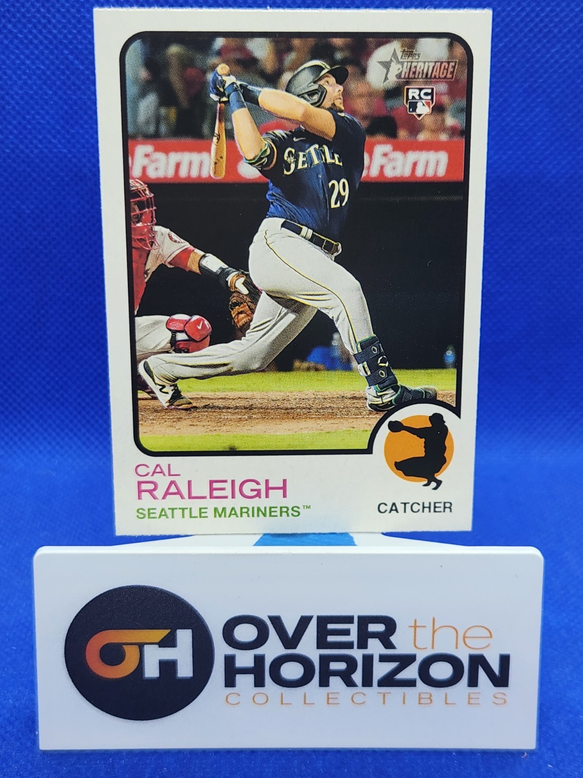 2022 TOPPS HERITAGE CAL RALEIGH RC BASE ROOKIE CARD NO. 367 SEATTLE MARINERS C