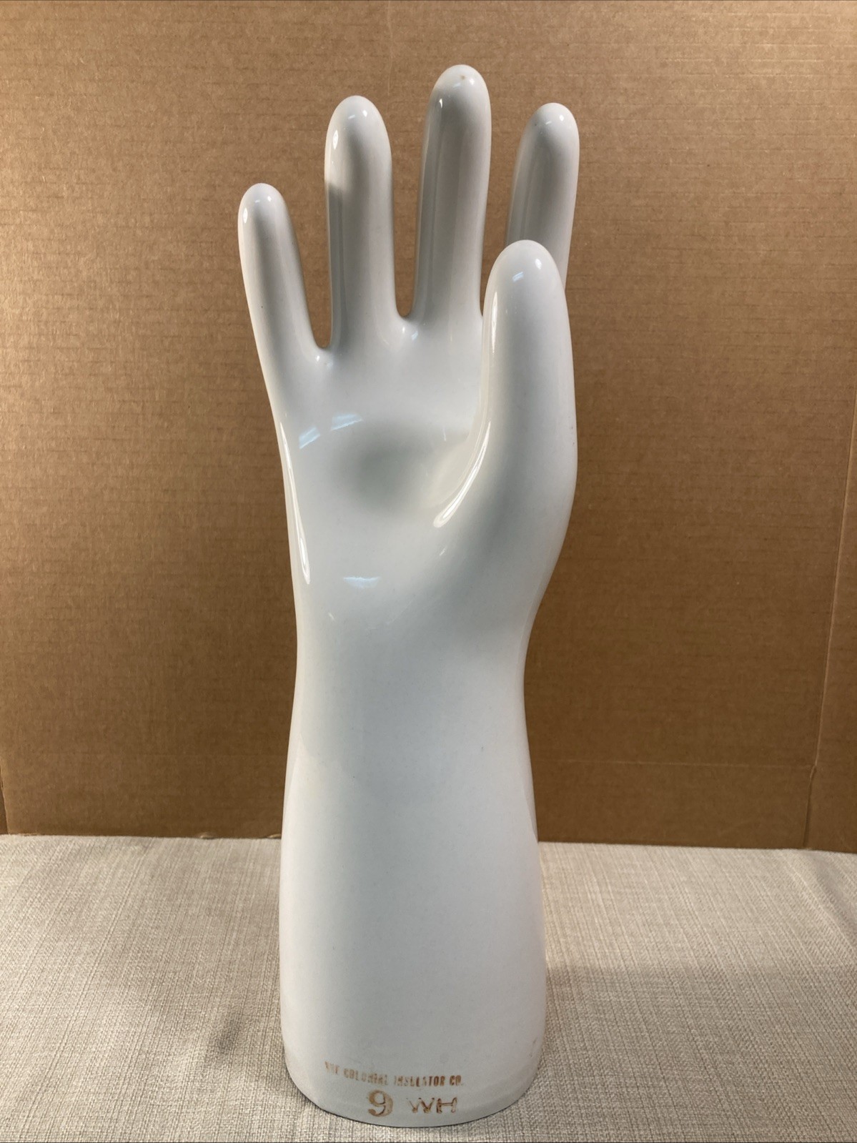 Vintage Porcelain Glove Mold 1950s The Colonial Insulator Co. Size Medium 14"