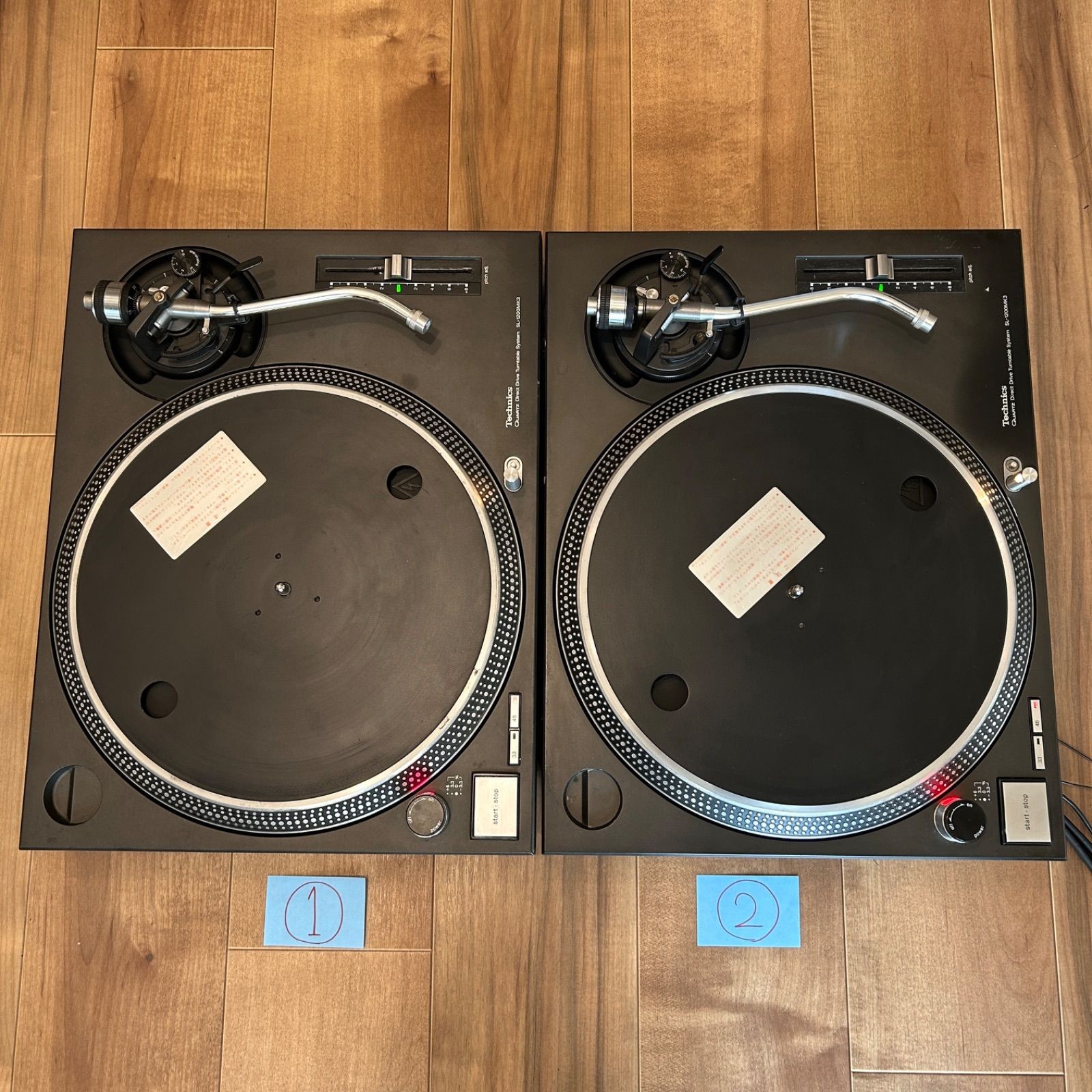 Technics SL-1200MK3 x2 DJ Turntables Direct Drive Pair Fully Tested Working JP