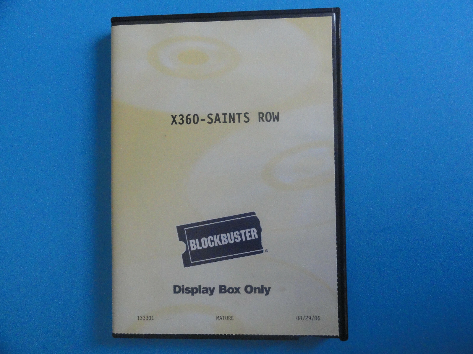 NO GAME- SAINTS ROW - XBOX - BLOCKBUSTER VIDEO RENTAL CASE - 2003