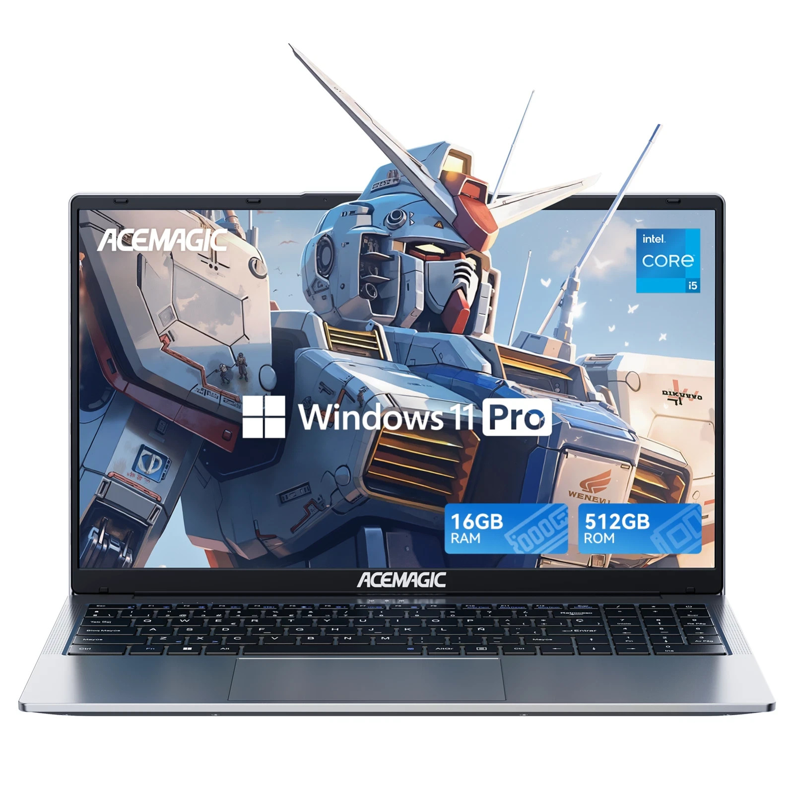 ACEMAGIC 15.6" UHD Laptop Intel i5-12600H 16GB DDR4 512GB SSD Win11 Pro WiFi 6