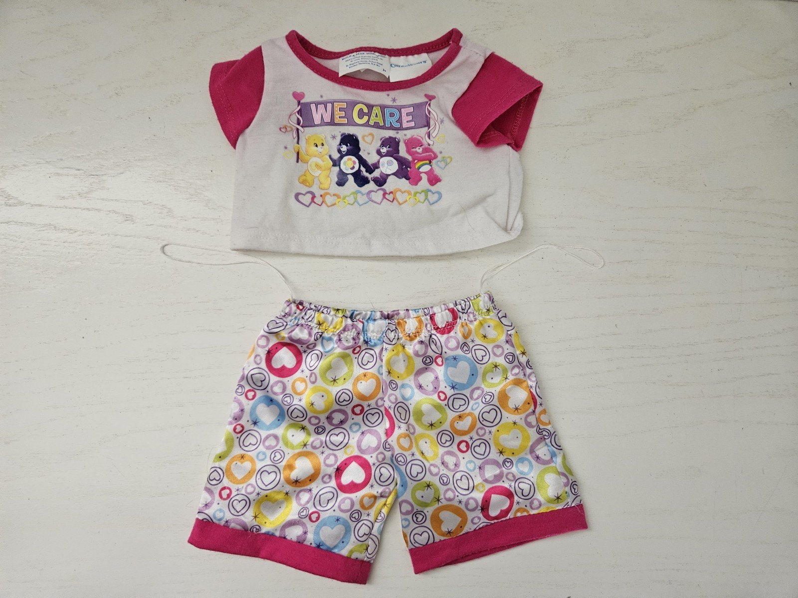 Build a Bear - Care Bears - "We Care" Pajama Clothes Set
