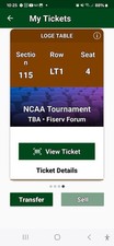 (2 Or 4) 1st Round NCAA Tournament-Milwaukee  March 21st & 23rd.   Sessions 1-3 