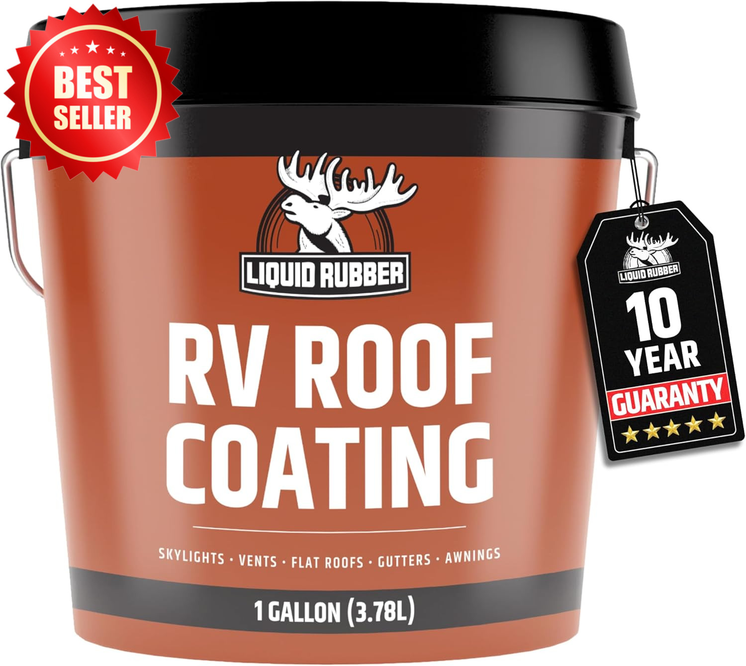 1 Gallon RV Roof Sealant White Solar Reflective EPDM TPO Waterproof US