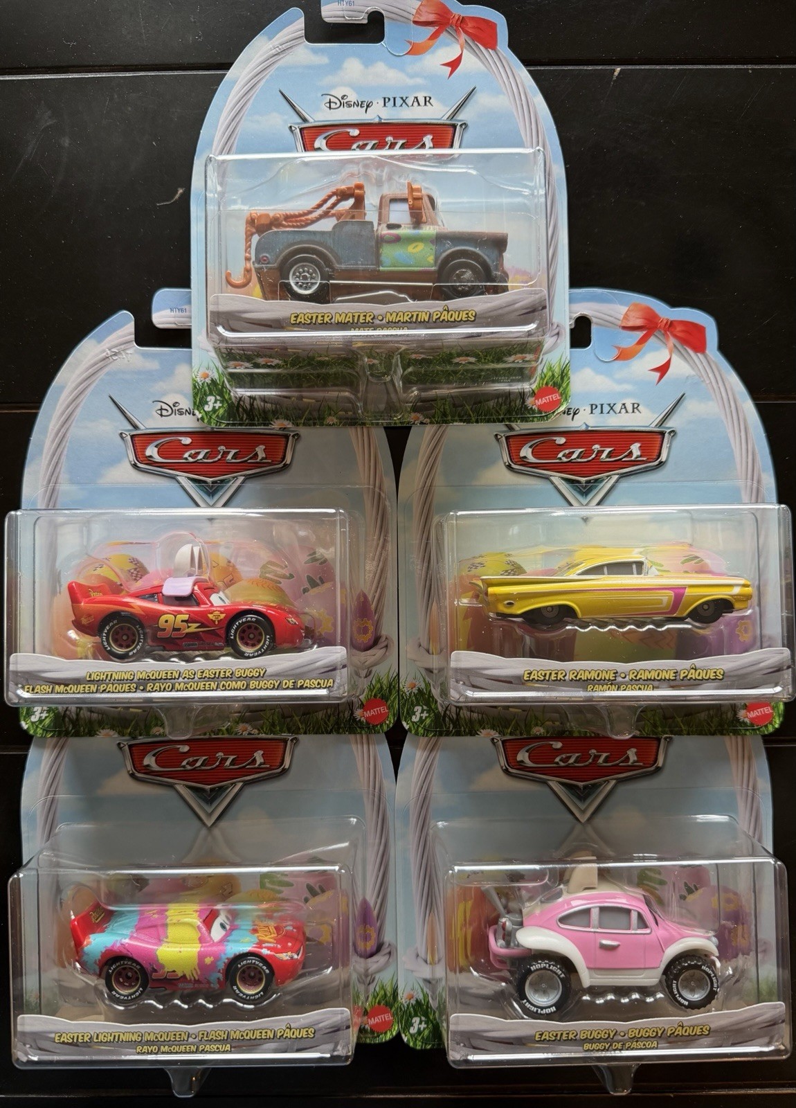 DISNEY PIXAR CARS EASTER SET OF 5 CARS RAMONE MATER BUGGY MCQUEEN New Limited Ed