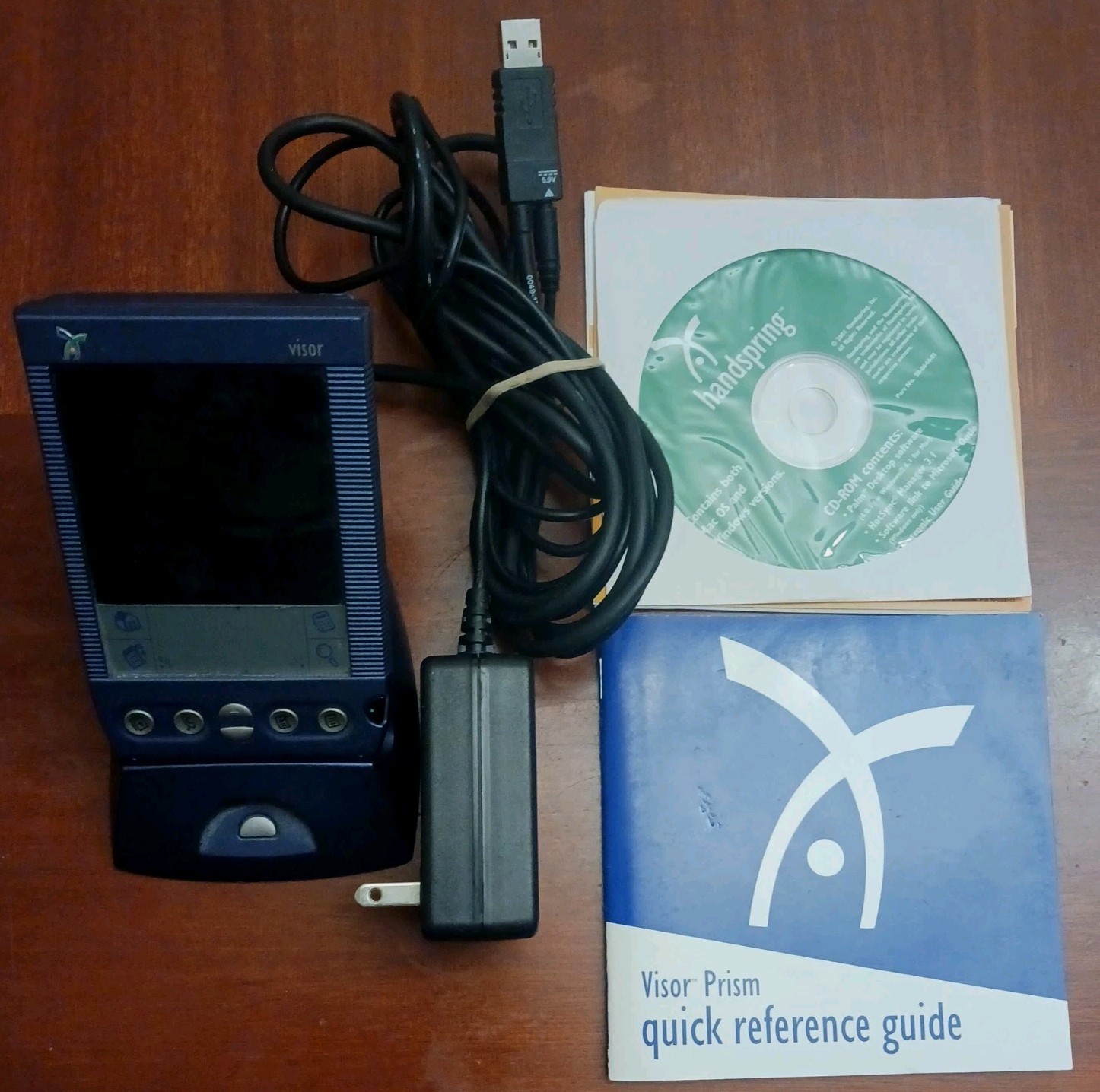 Handspring Visor Prism Blue PDA Organizer Palm Pilot With Stylus  - Parts Only