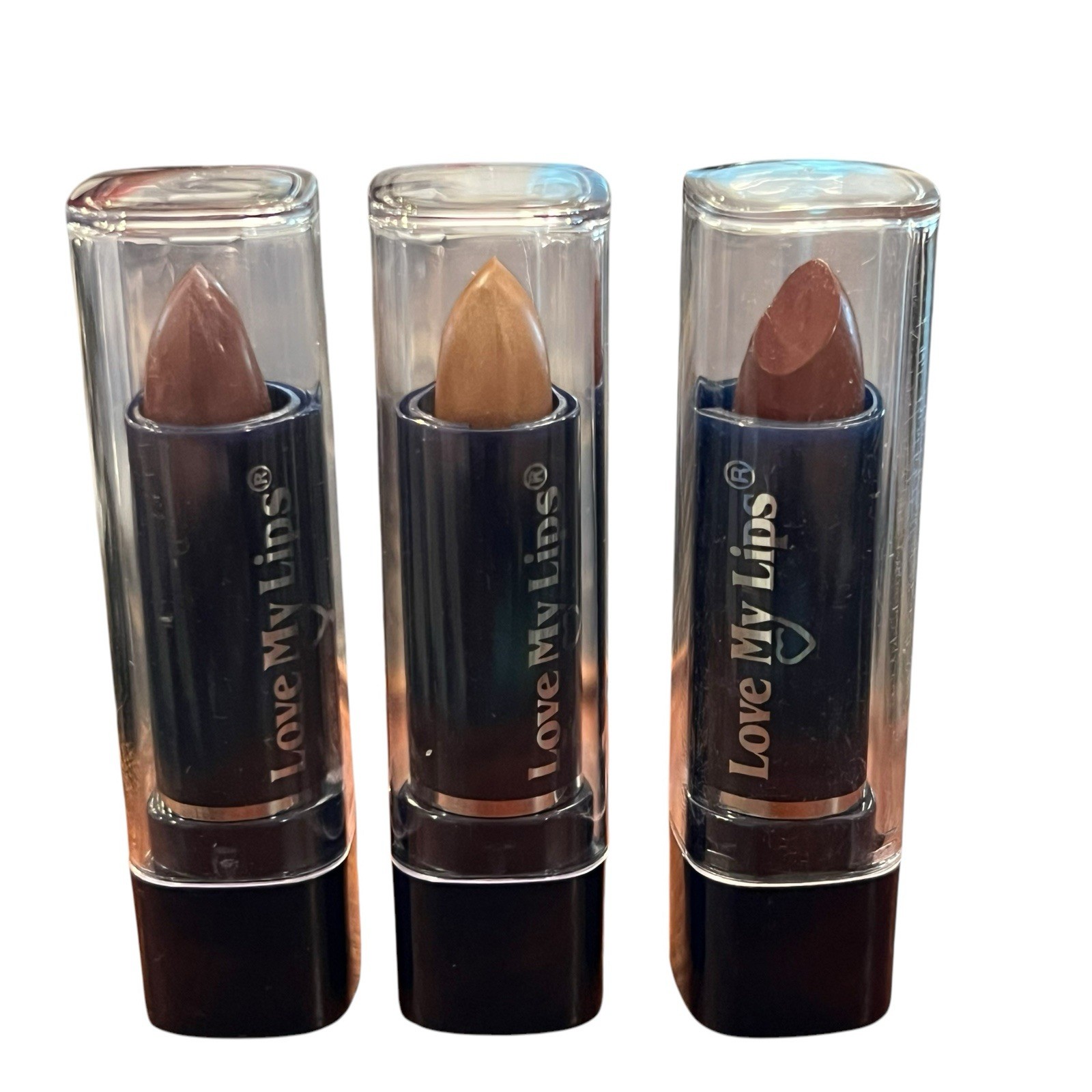 Bari Cosmetics LOVE MY LIPS 0.14 oz Moisturizing Lipstick Lot Of 3 Frosted NEW