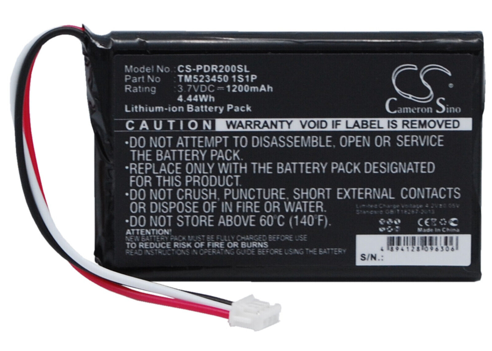 BATTERIE 1200mAh Type TM523450 1S1P For Pharos PDR200, Drive GPS 200