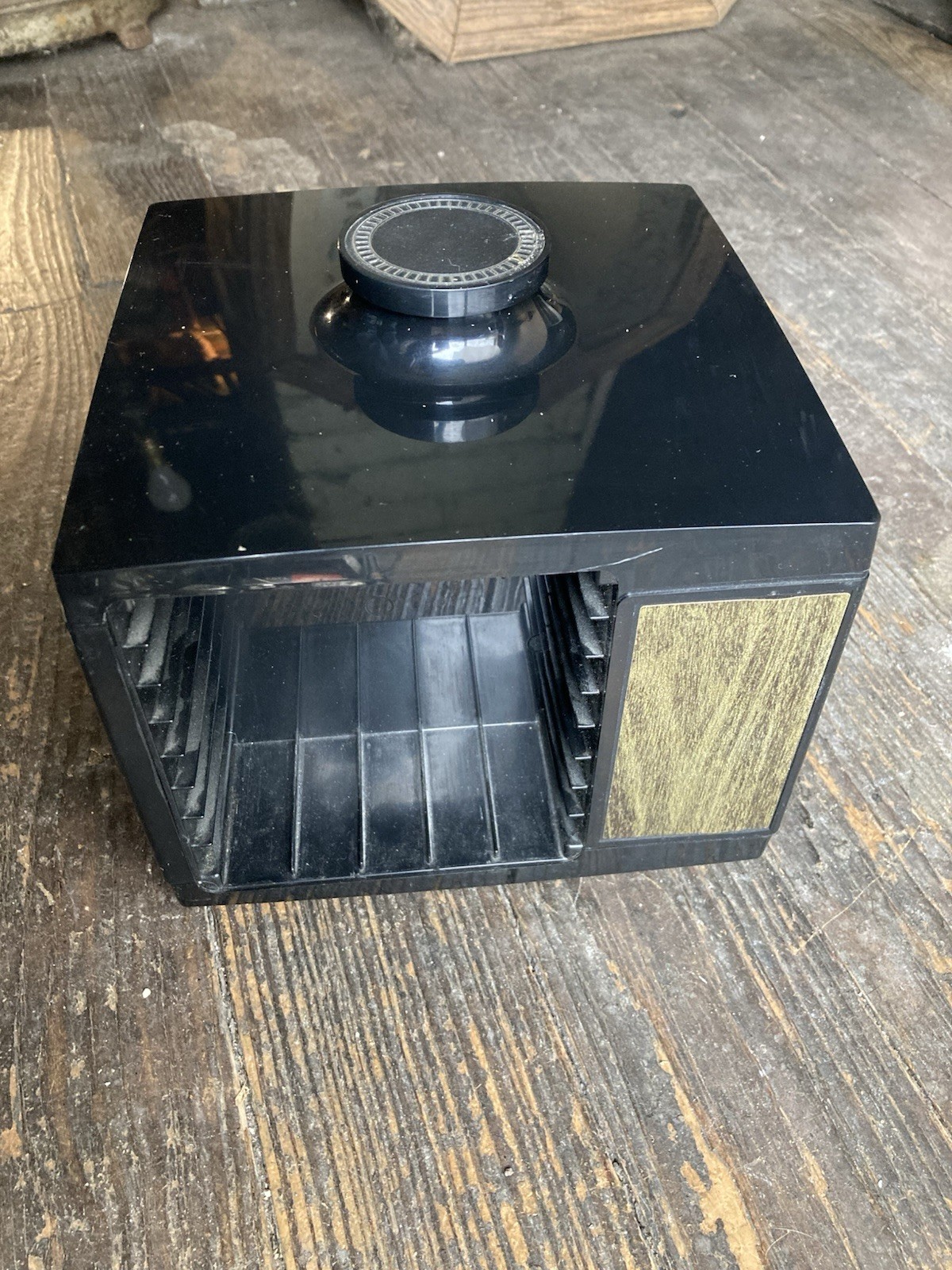 Vintage Dynasound Stow-A-Way Cassette Tape Storage Carousel Rack Holder Spins