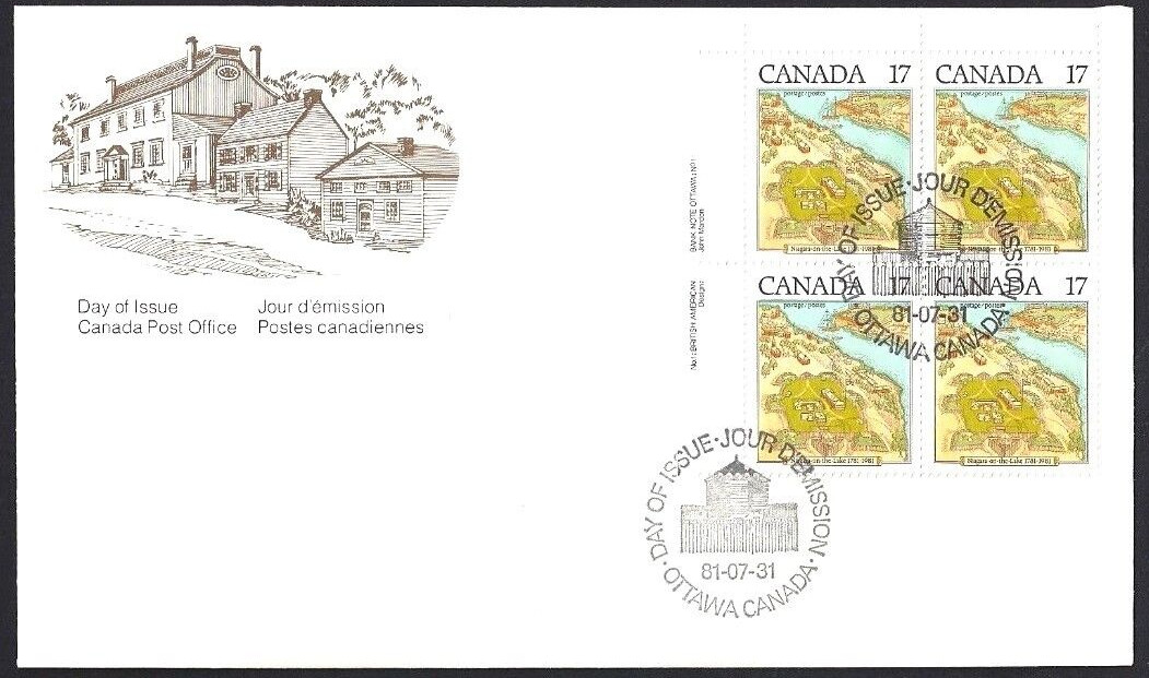 🍁Canada   #897 ULpb    "Niagara On The Lake"   Brand New  1981  First Day Cover