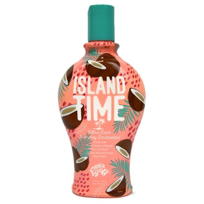 Fiesta Sun Island Time Ultra Dark Bronzing Tanning Lotion 12oz Tattoo Shield