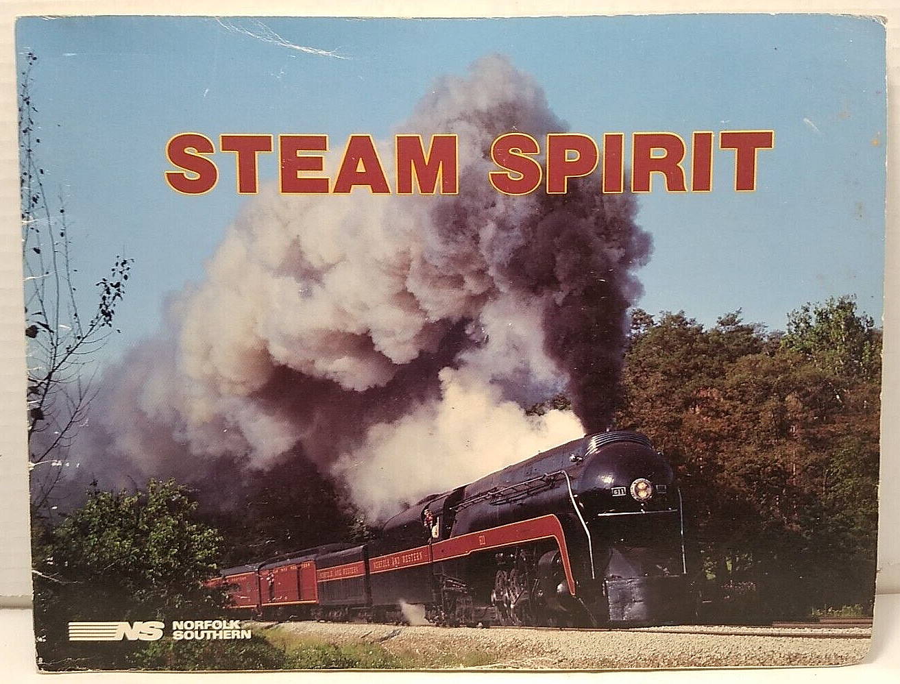 Norfolk Southern Steam Spirit Book by Huxtable & Schultz 1985 Vintage Paperback