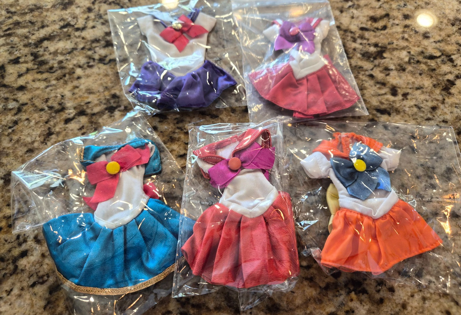 x5 Sailor Moon Deluxe Doll Replacement Outfit Clothes Sailor Venus Mars Lot