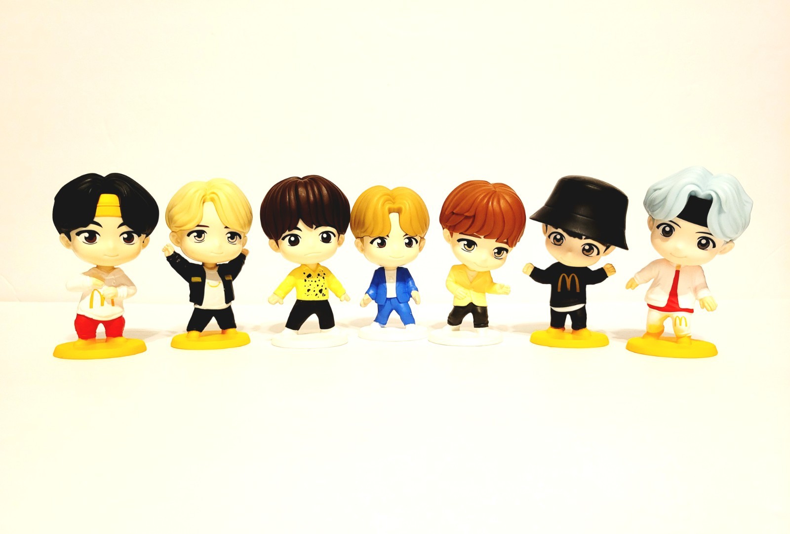 BTS McDonalds TinyTan Toy Figures MIXED LOT OF 7 Happy Meal 2025