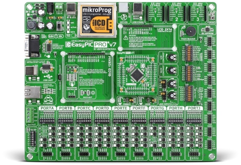 PIC development board - EasyPIC PRO v7 Development System from Mikroe -Brand New