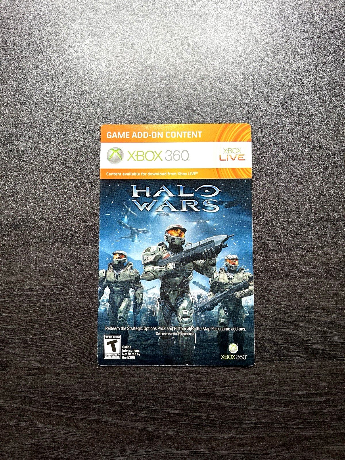 Halo Wars | Game Add-On Content Card | 2009 Xbox 360 Brand New Unused Factory