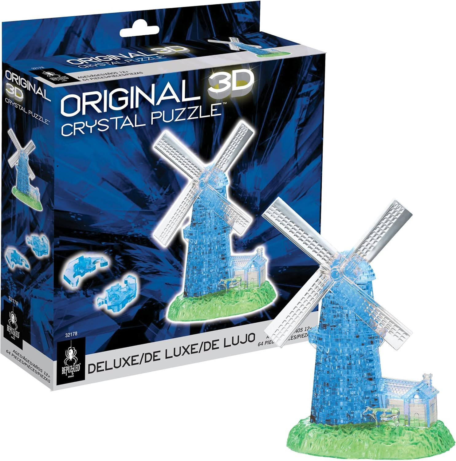 Windmill Blue Deluxe Crystal Puzzle