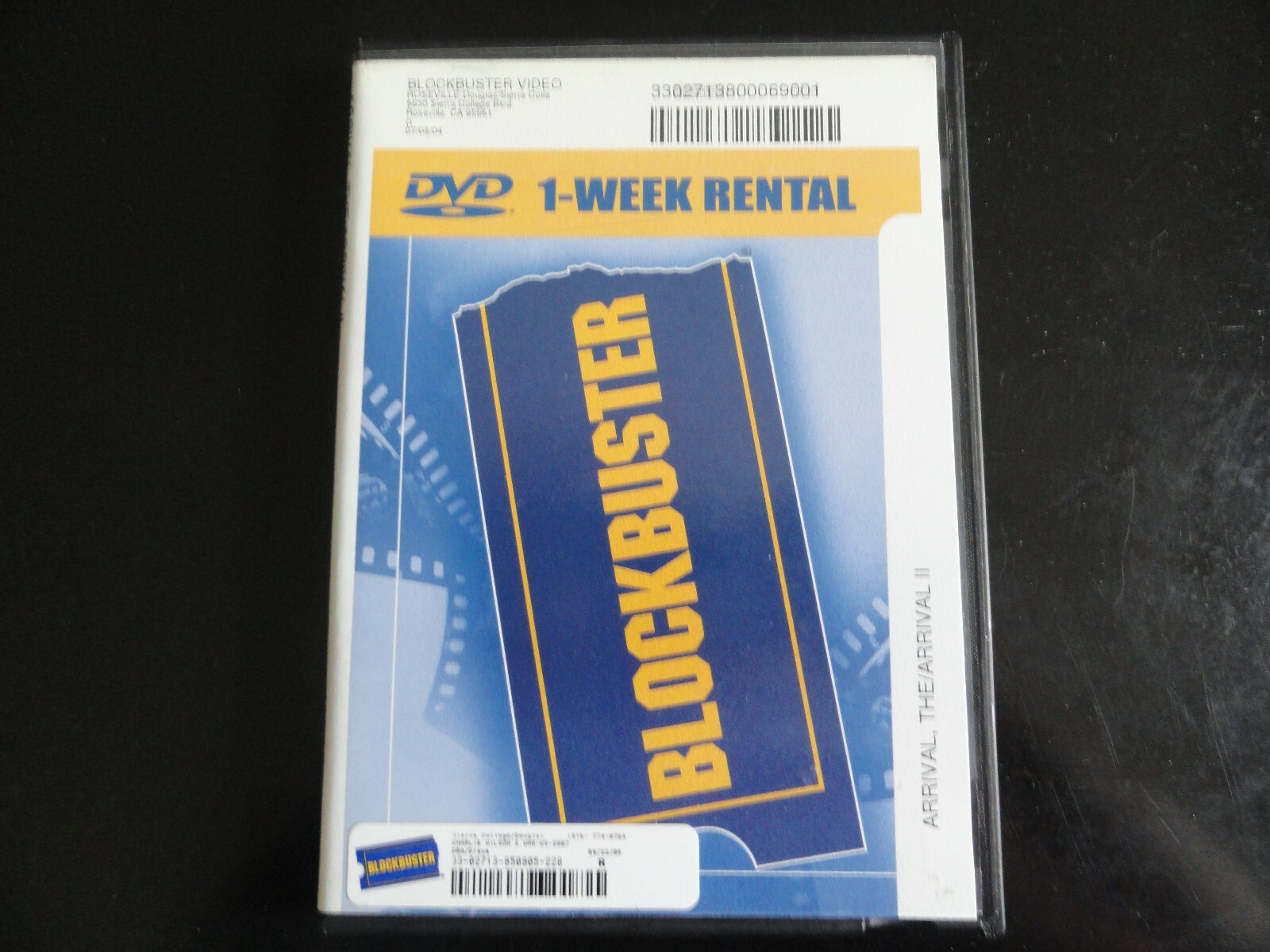 BLOCKBUSTER VIDEO STORE DVD RENTAL CASE "THE ARRIVAL II" - NO MOVIE INCLUDED