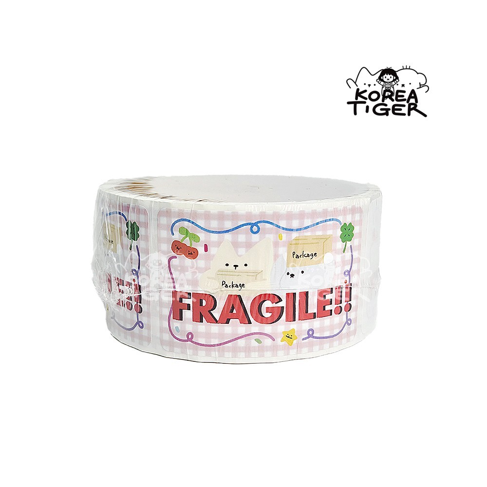 Cute Fragile Handle with Care 2.5" x 1.6" Shipping Labels Stickers 1 Roll of 100