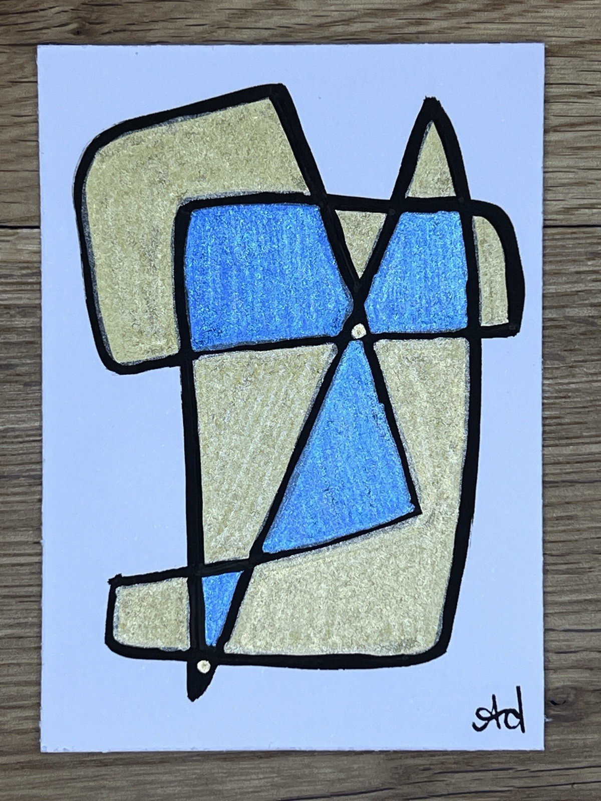 ACEO Art Card Original Acrylic Abstract 2.5in x 3.5in foreverlovedlex