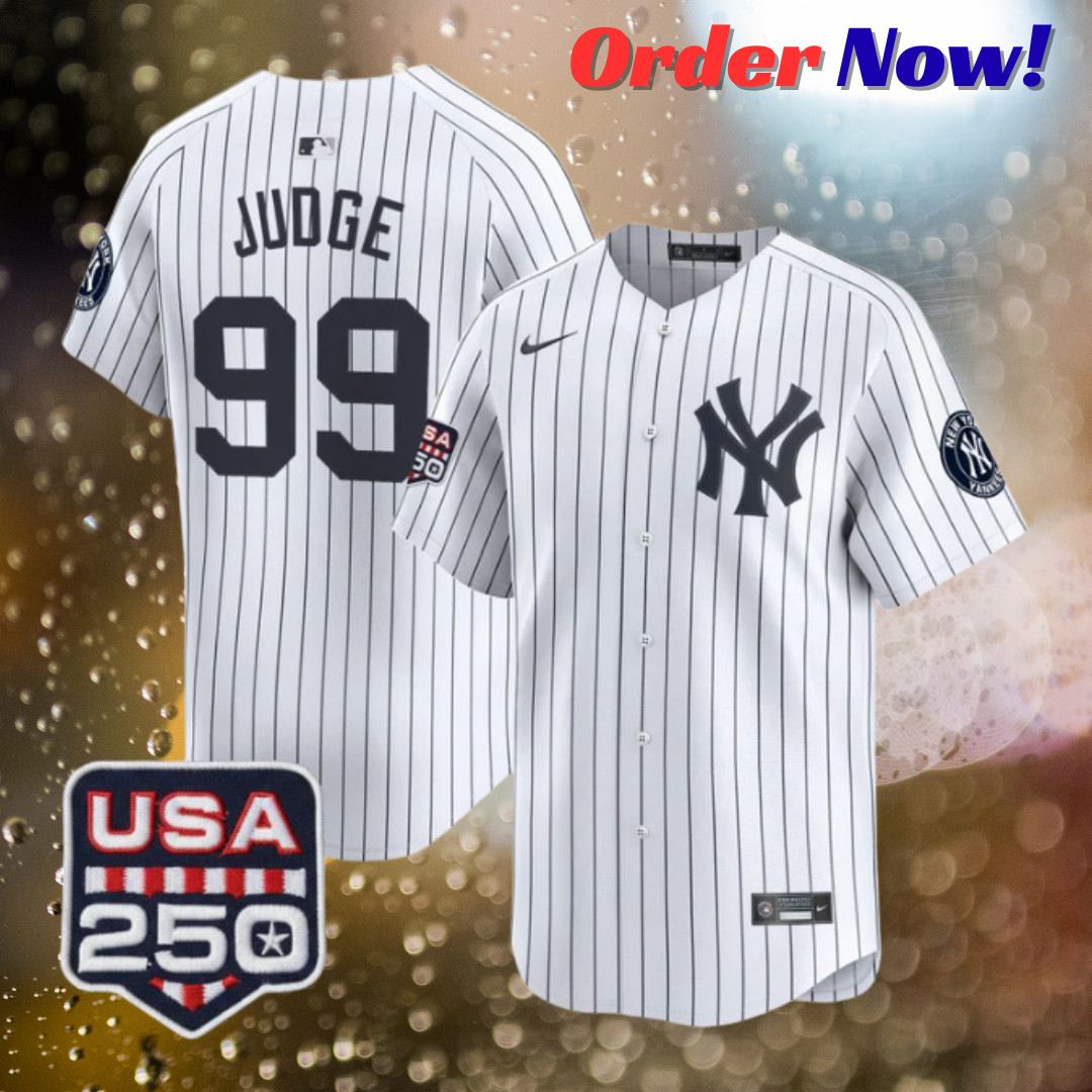 Aaron Judge #99 Yankees White 250America Patch Stitched Jersey "All Sizes"