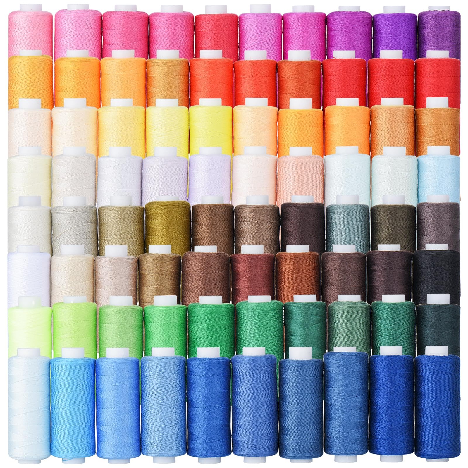 Simthread 80 Spools All Purpose Sewing Thread, Assorted Colors, 400 Yards Each