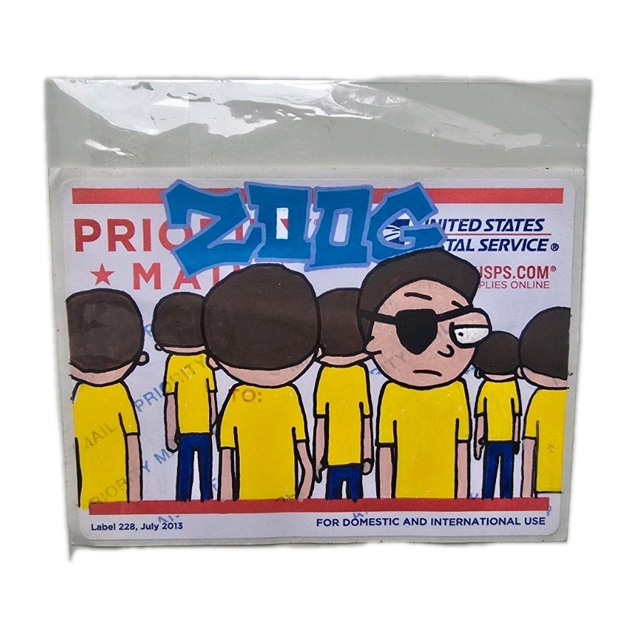 Hand Drawn Custom Rick And Morty Graffiti Sticker Slap By Hawaii Artist ZOOG