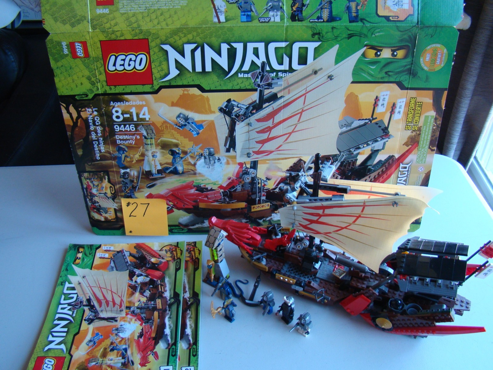 Preowned LEGO Ninjago #9446 Destiny's Bounty - Missing 2 pieces & 1 figure