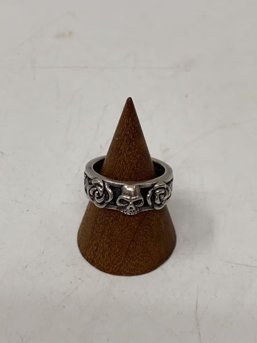 Ring Sv925 Size 13 Color Stone Slv Men'S Skull Ring M1k97