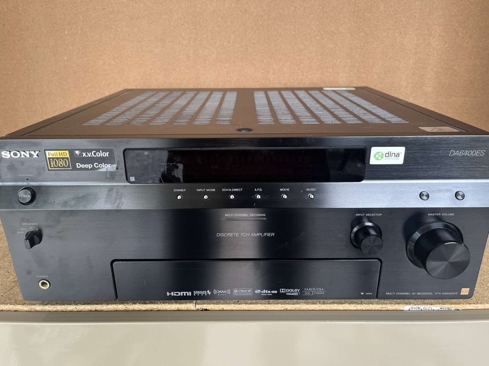 Sony STR-DA6400ES Discrete 7 Channel Amplifier Receiver  120W Stereo NO REMOTE