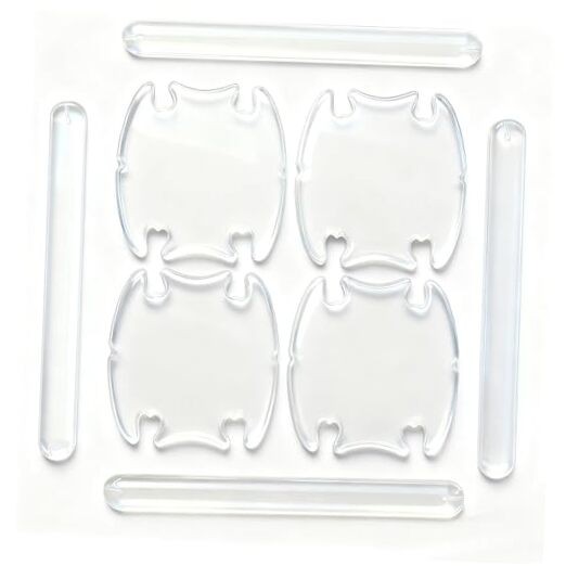8PCS Clear Car Door Handle Protector – Transparent Anti-Scratch PET Film 