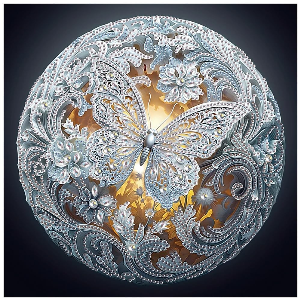 5D Special Shape Diamond Art Painting Kits Butterfly for Adults Beginners, Cryst