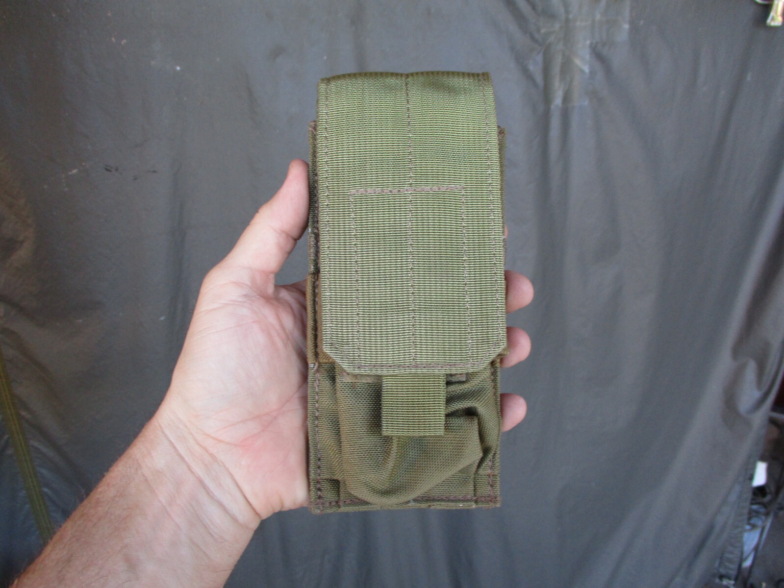 Oldgen 2008 EAGLE INDUSTRIES Khaki Single Mag Pouch, SEAL SF SFLCS
