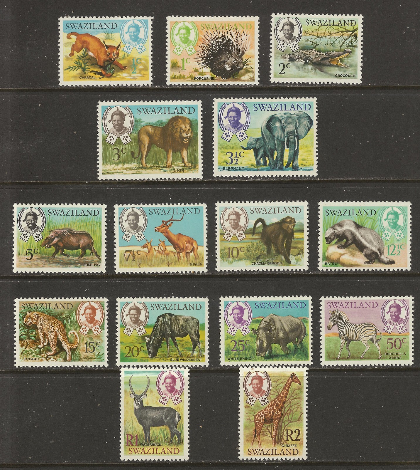 Swaziland 1969 Animal definitives */MvLH SG 161-75