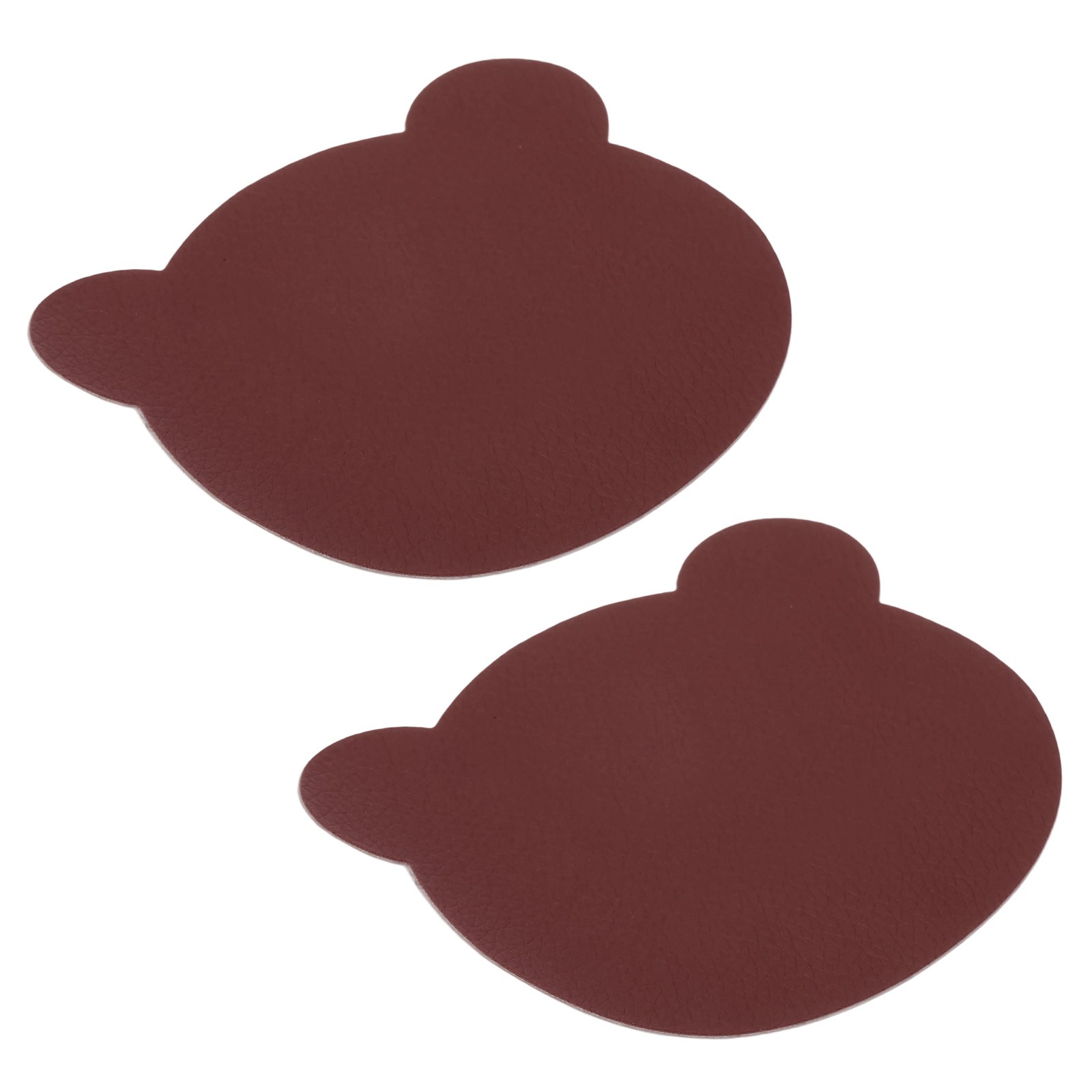 Leather Repair Patch, 2 Pcs Self Adhesive Vinyl Patch, 4 x 3.5" Burgundy