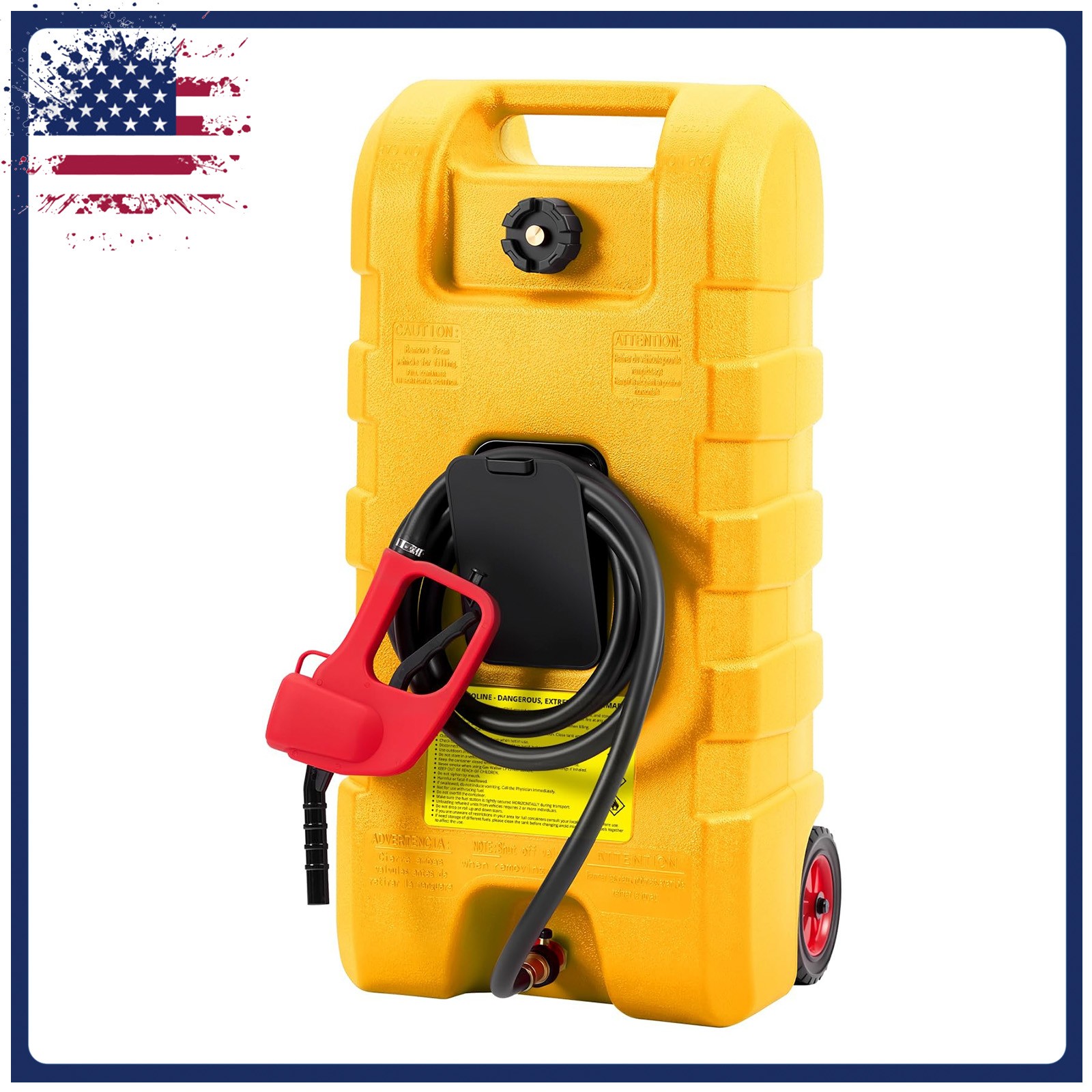 60l Fuel Tank Heavy-duty Gas Tank And Fuel Caddy Portable Fuel Tank W/10 Ft Hose