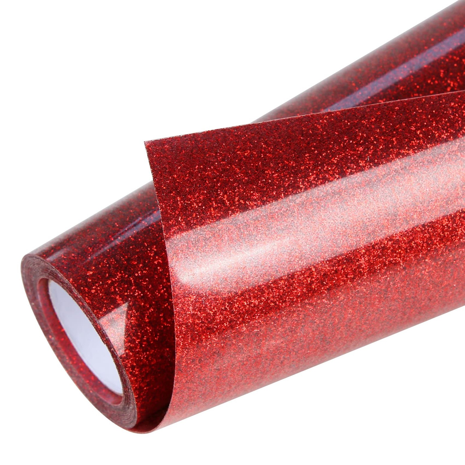 TORC Red Glitter HTV Heat Transfer Vinyl Roll 12 inch x 5 12 x 5 ft, 