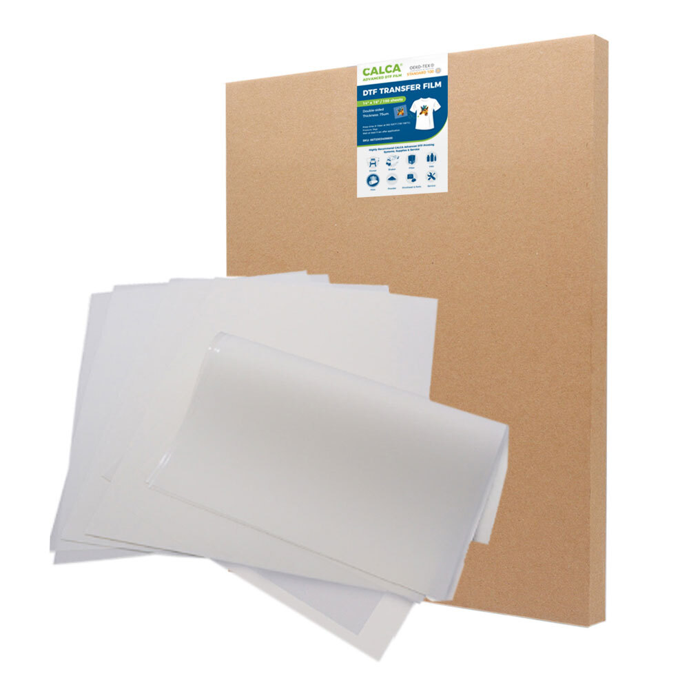 100 Sheets CALCA 14" x 16" DTF Transfer Film Instant & Easy Peel Double Sided