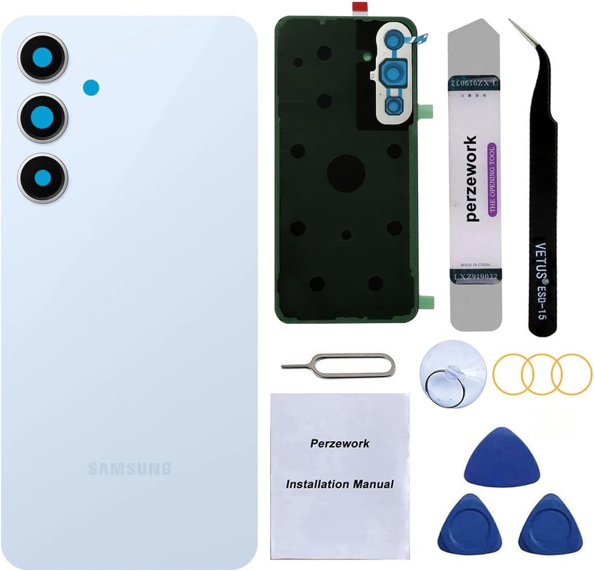 Rear Back Glass Replacement for Samsung Galaxy S24 FE 6.7 Inches with Reparing