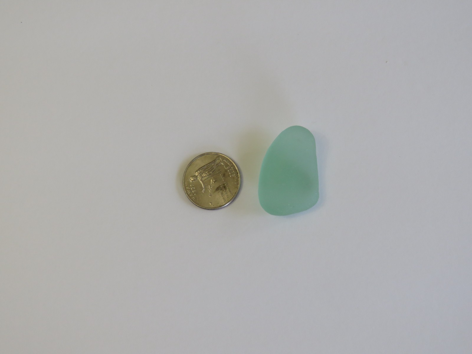 California Sea Beach Glass Surf Tumbled Frosted Seafoam/Coke Jewelry Piece