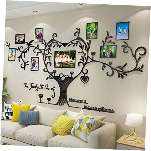  Love Family Tree Picture Frame Collage Removable 3D DIY Wall Decor Acrylic