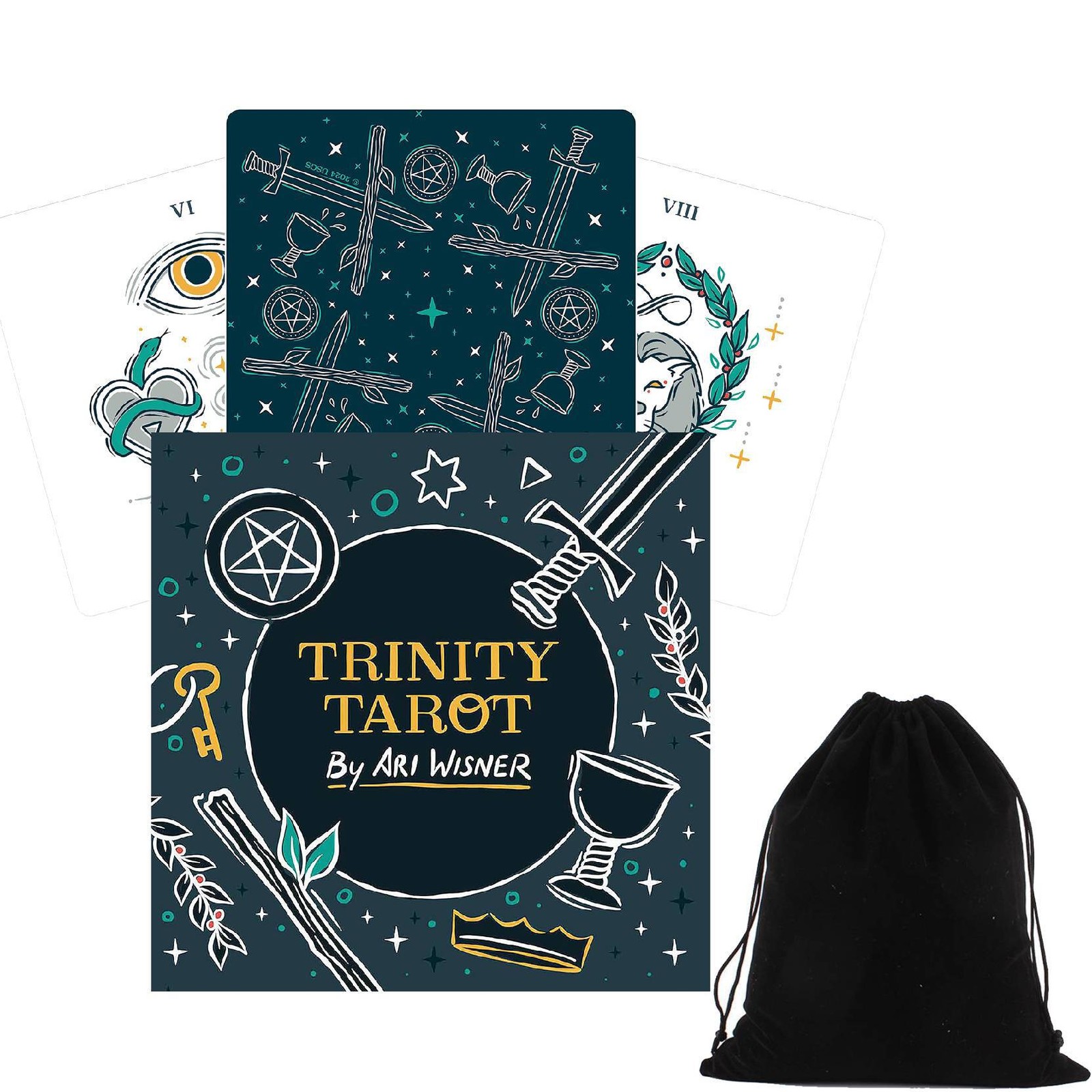 Trinity Tarot Card Deck & Guide Sheet Ari Wisner US Games Systems And Bag T