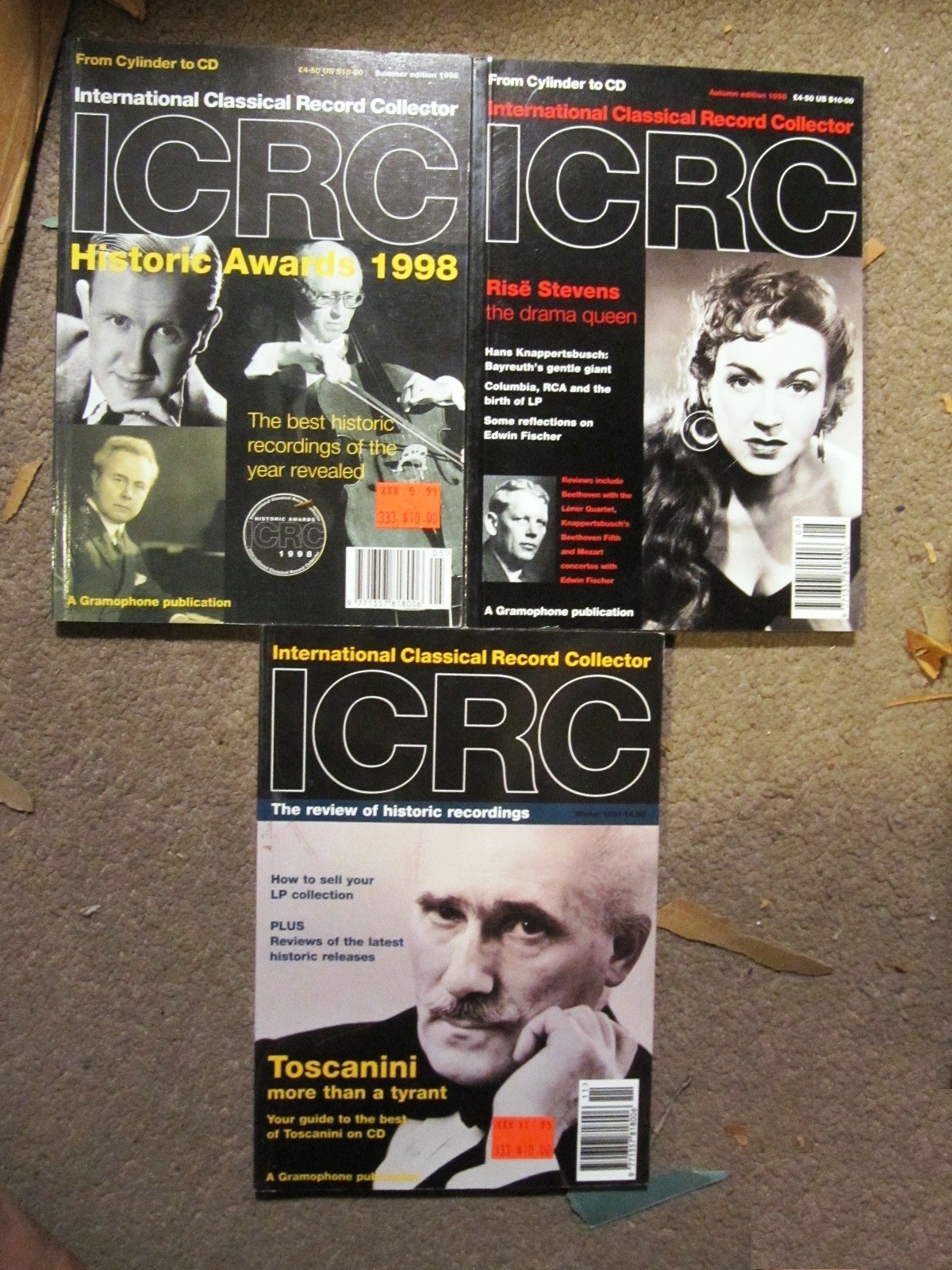 ICRC Hans Knappertsbusch INTERNATIONAL CLASSICAL RECORD COLLECTOR Magazine 1998