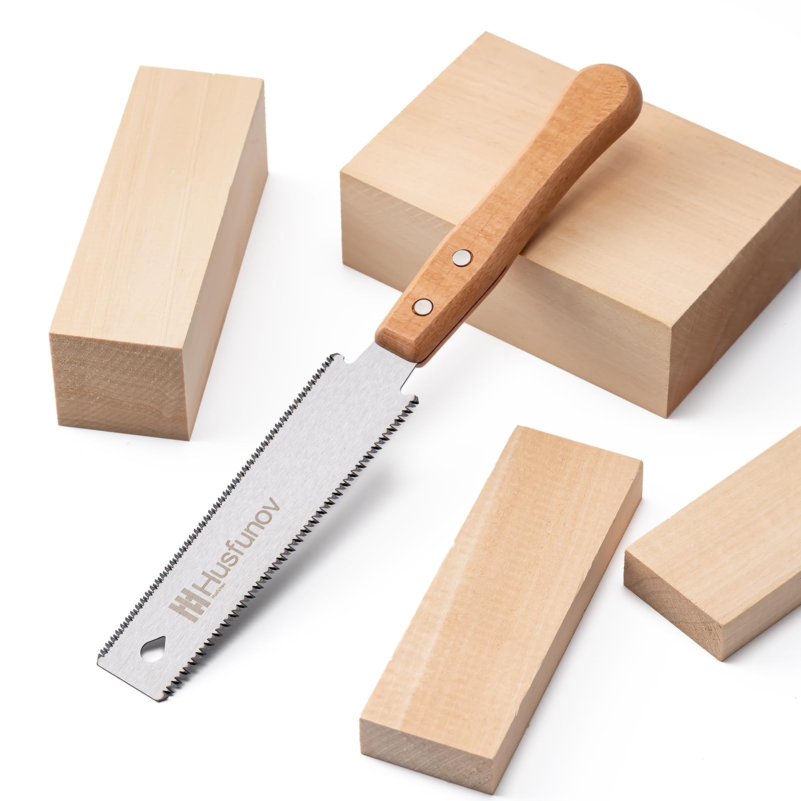 Japanese Hand Saw, 6 Inch Pull Saw with Double Edges of 11/17 TPI, SK5 Flexib...