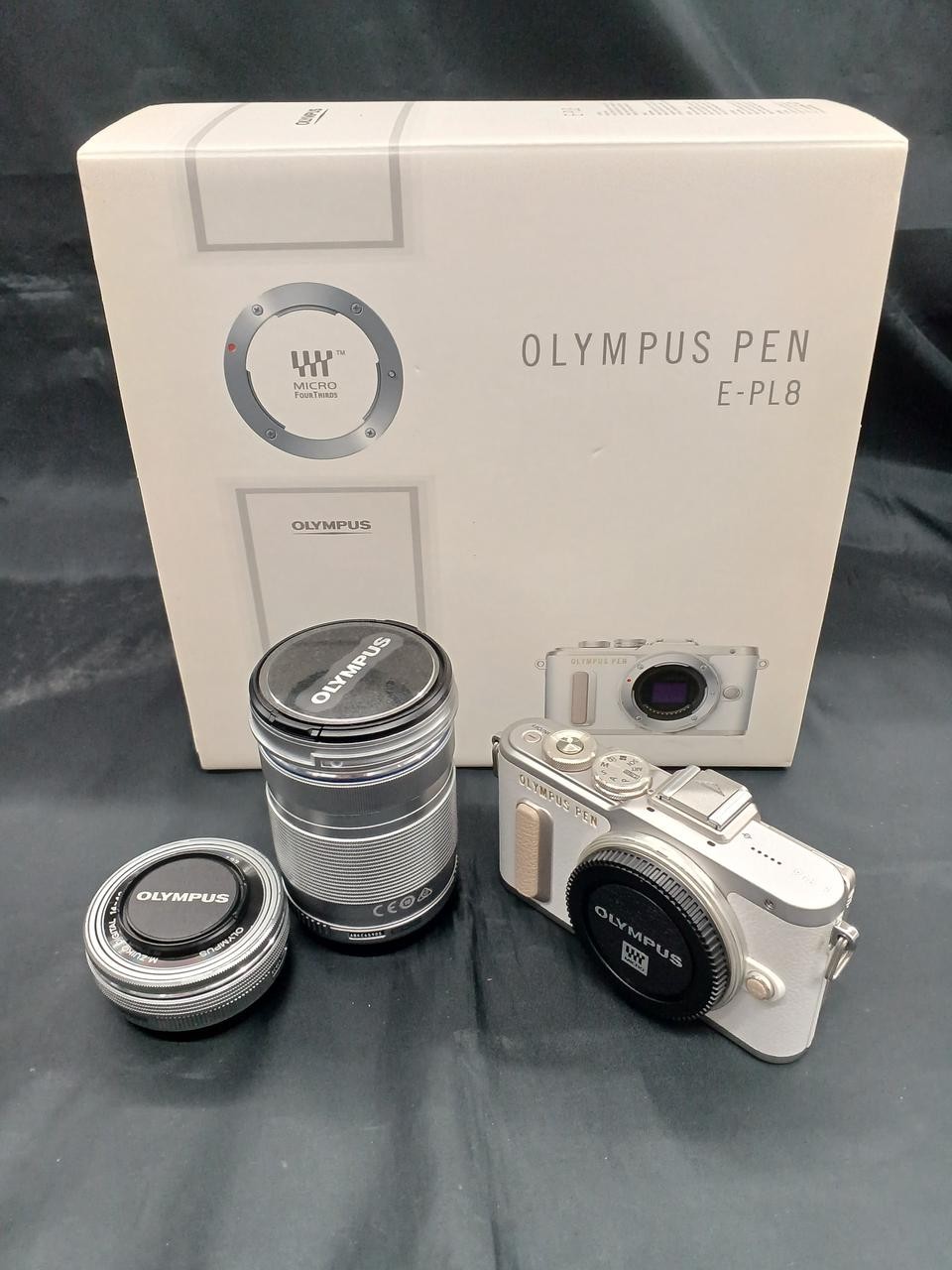 Olympus E-PL8 Mirrorless Camera with 2 Lenses Compact Used From Japan