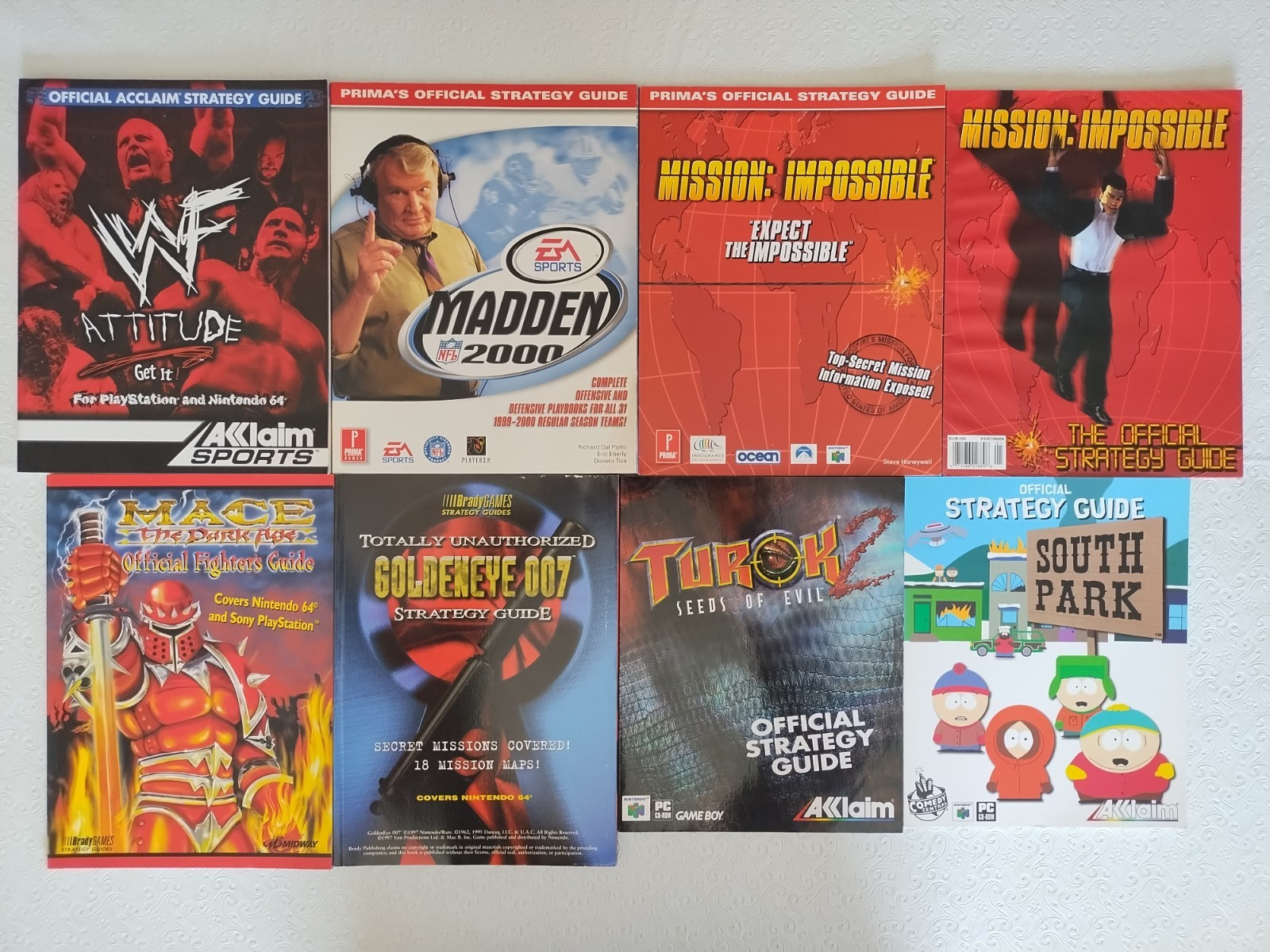 Lot of 8 Vintage Video Game Magazine Strategy Guide Nintendo 64 Xbox Playstation