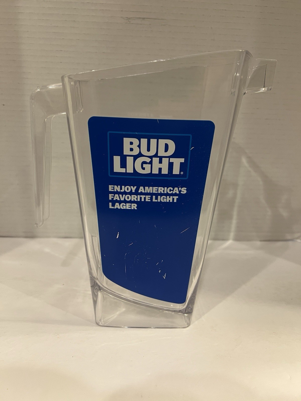 Bud Light Beer Clear Plastic Beer Pitcher 38oz-Measurement by # of Friends