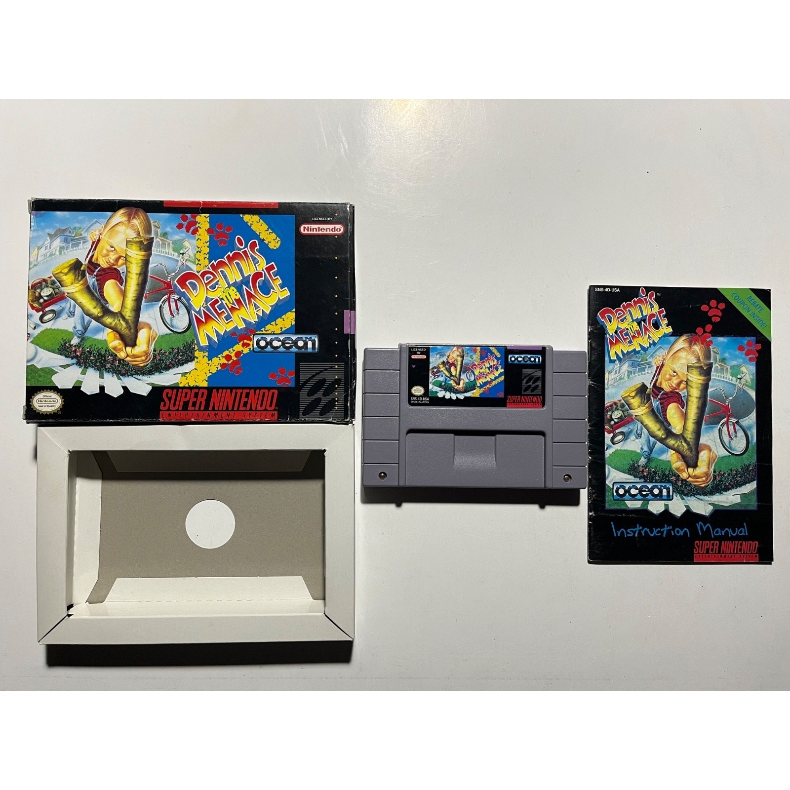 Dennis The Menace (Super Nintendo SNES) Complete CIB Works Authentic